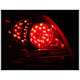 321101 Driver and Passenger Side LED Tail Light, With bulb(s), Red & Clear Lens, Chrome Interior, LED Series