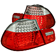 321105 Driver and Passenger Side LED Tail Light, With bulb(s), Red & Clear Lens, Chrome Interior, LED Series