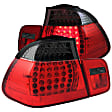 321123 Driver and Passenger Side LED Tail Light, With bulb(s), Red & Smoked Lens, Chrome Interior, LED Series