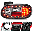 321212 Driver and Passenger Side LED Tail Light, With bulb(s), Clear Lens, Black Interior, LED Series