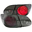 321270 Driver and Passenger Side LED Tail Light, With bulb(s), Red & Smoked Lens, Chrome Interior, LED Series