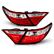 321335 Driver and Passenger Side LED Tail Light, With bulb(s), Red & Clear Lens, Chrome Interior, LED Series