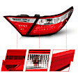 321335 Driver and Passenger Side LED Tail Light, With bulb(s), Red & Clear Lens, Chrome Interior, LED Series