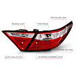 321335 Driver and Passenger Side LED Tail Light, With bulb(s), Red & Clear Lens, Chrome Interior, LED Series
