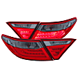 321336 Driver and Passenger Side LED Tail Light, With bulb(s), Red & Smoked Lens, Chrome Interior, LED Series