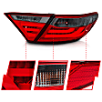 321336 Driver and Passenger Side LED Tail Light, With bulb(s), Red & Smoked Lens, Chrome Interior, LED Series