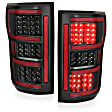 321338 Driver and Passenger Side LED Tail Light, With bulb(s), Clear Lens, Black Interior, LED Series