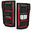 321338 Driver and Passenger Side LED Tail Light, With bulb(s), Clear Lens, Black Interior, LED Series