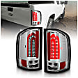 321341 Driver and Passenger Side LED Tail Light, With bulb(s), Clear Lens, Chrome Interior, LED Series