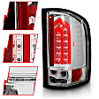 321341 Driver and Passenger Side LED Tail Light, With bulb(s), Clear Lens, Chrome Interior, LED Series