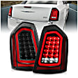 321343 Driver and Passenger Side LED Tail Light, With bulb(s), Clear Lens, Black Interior, LED Series