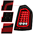 321343 Driver and Passenger Side LED Tail Light, With bulb(s), Clear Lens, Black Interior, LED Series