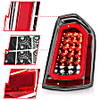 321344 Driver and Passenger Side LED Tail Light, With bulb(s), Clear Lens, Chrome Interior, LED Series