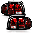 321350 Driver and Passenger Side Halogen Tail Light, Without bulb(s), Clear & Red Lens, Euro Series