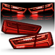 321353 Driver and Passenger Side LED Tail Light, With bulb(s), Red Lens, Black Interior, LED Series