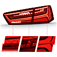 321353 Driver and Passenger Side LED Tail Light, With bulb(s), Red Lens, Black Interior, LED Series