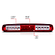 531029 Clear & Red Lens Third Brake Light