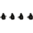 140084K-4 Ignition Coil, Set of 4, Performance Replacement Series