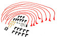 5041R 5000 Series Super Stock Series Spark Plug Wire, Set of 8