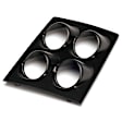 10002 Gauge Mount, Shifter Console, Quad, 2 1/16in. Camaro 68-69, Nova 68-74