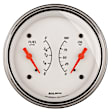 1324 Arctic White Series Gauge, Dual, Fuel & Oilp, 3 3/8in. 0olme-90olmf & 100Psi, Electric