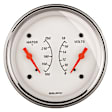1330 Arctic White Series Gauge, Dual, Wtmp & Volt, 3 3/8in. 250f & 18V, Electric