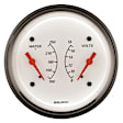 1330 Arctic White Series Gauge, Dual, Wtmp & Volt, 3 3/8in. 250f & 18V, Electric