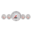 1340 Arctic White Gauge Kit, 5 Pc. 3 3/8in. & 2 1/16in. Elec. Speedometer.