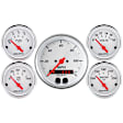 1350 Arctic White Gauge Kit, 5 Pc. 3 3/8in. & 2 1/16in. Gps Speedometer.