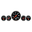 1411 Designer Black Series Gauge Kit, 5 Pc. 3 1/8in. & 2 1/16in. Mech. Speedo. Wtmp & Oilp.