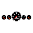 1440 Designer Black Series Gauge Kit, 5 Pc. 3 3/8in. & 2 1/16in. Elec. Speedometer.