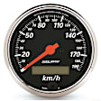 1487-M Designer Black Series Gauge, Speedometer, 3 1/8in. 190Km/H, Electric Prog. W/ Lcd Odo.