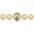 1550 Golden Oldies Gauge Kit, 5 Pc. 3 3/8in. & 2 1/16in. Gps Speedometer.