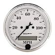 1688 Old Tyme White Series Gauge, Speedo. 3 1/8in. 120Mph, Electric Prog. W/ Lcd Odo.