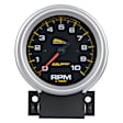 19202 Pro-Cycle Series Gauge, Tach, 3 3/4in. 10K Rpm, 2 & 4 Cylinder, Black.