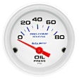 200744 Marine White Gauge, Oil Pressure, 2 1/16in. 80Psi, Electric.