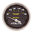 200756-40 Marine Carbon Fiber Gauge, Voltmeter, 2 1/16in. 18V, Electric.