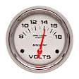 200757-35 Marine Chrome Gauge, Voltmeter, 2 5/8in. 18V, Electric.