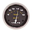 200757-40 Marine Carbon Fiber Gauge, Voltmeter, 2 5/8in. 18V, Electric.