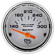 200764-35 Marine Chrome Gauge, Oil Temp, 2 1/16in. 140-300f, Electric.