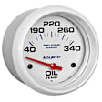 200765 Marine White Gauge, Oil Temp, 2 5/8in. 140-300f, Electric.