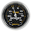 200774-40 Marine Carbon Fiber Gauge, Vac/Boost, 2 1/16in. 30Inhg-20Psi, Mechanical.