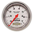 200890-35 Marine Chrome Gauge, Tachometer, 3 3/8in. 7K Rpm, W/ Hourmeter.