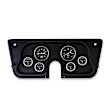 2142-07 Old Tyme Black Direct Fit Dash Kit, Chevy Trk C/K/K5/Subrbn 67-72, Tach/Mph/Fuel/Oilp/Wtmp/Volt.