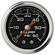 2173 Autogage Series Gauge, Pressure, 1.5in. Direct Mnt, 60Psi, Liquid Filled Mech, Blk, 1/8in. Nptf Male