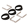 2234 Gauge Mount, Angle Rings, 3 Pcs. Black, For 2 1/16in. Gauges