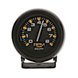 2305 Autogage Series Gauge, Tachometer, 2 3/4in. 8K Rpm, Pedestal, Blk Dial Blk Case.