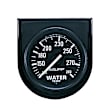 2333 Autogage Series Gauge Console, Water Temp, 2in. 280f, Blk Dial, Blk Bezel.