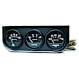 2348 Autogauge Series Gauge Console, Oilp/Wtmp/Volt, 2in. 100Psi/280f/16V, Blk Dial, Blk Bzl.