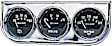 2349 Autogauge Series Gauge Console, Oilp/Wtmp/Volt, 2in. 100Psi/280f/16V, Blk Dial, Chrome Bzl.